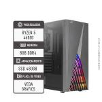 Computador Gamer Ryzen 5 4600g / 8gb Ddr4 / Ssd 480gb / Vega