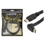 Cabo Hdmi X Hdmi 2 Mt 90 Graus 2.0 4k Hdr 19p Flat Gold Chip Sce