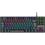 Teclado Usb Gamer Mecanico Rgb Black Hawk Compact Fortrek