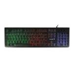 Teclado Usb Gamer Multimidia Preto Rgb Black Eagle Fortrek