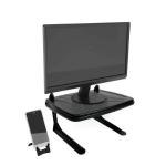 Suporte P/ Monitor + Suporte Celular Multiuso Ergolution Preto Reliza