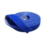 Velcro Dupla Face Slim Para Organização De Cabos Azul 3.6mt