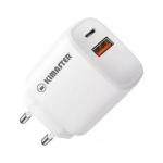 Carregador Cel 1 Usb 1 Pd 18w Qc 3.0  Branco T110 Kimaster