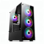 Gabinete Gamer Mid Tower Micro Fs Glass Black Line Lex4