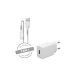 Carregador Cel 1 Usb Cabo Tipo C Usb 2.1a Travel Branco Letron
