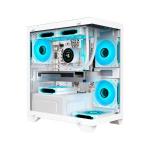 Gabinete Gamer Aquario Micro Poseidon Ii Lat Vidro Cg-01f9 White K-mex