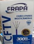 Cabo De Rede / Cftv Cat5 Preto 4p X 0,51mm Caixa 300 Metros Frapa