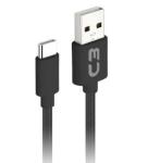 Cabo De Dados Usb Tipo C 1m 2a Cb-c11bk Preto C3tech