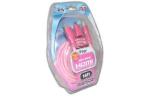 Cabo Hdmi X Hdmi 5 Mt 1.4 3d Full Hd Blister Rosa C/ Mini Adap