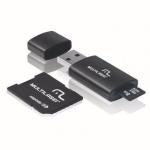 Cartao De Mem. / Pendrive 3x1 C/ Adaptador Sd Mc058 8gb Multilaser