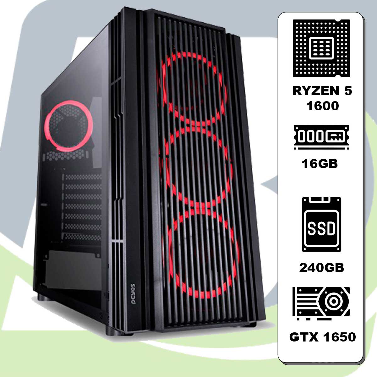 Computador Kit Gamer Ryzen 5 3600 / 16gb / Ssd 240gb / Gtx 1650 4gb