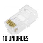 Conector Rj45 Cat6 Chip Sce Pacote C/ 10 Un