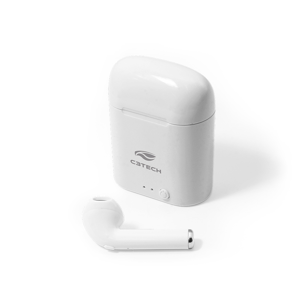 Fone Bluetooth Intra 5.0 Branco Ep-tws-20wh C3tech