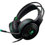 Fone Headset Gamer P2 (2x) + Usb Led Eg-301gr Preto/verde Temis Evolut