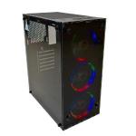 Gabinete Gamer 2b Mid Tower Preto G16 3 Fans C/filtro Evus