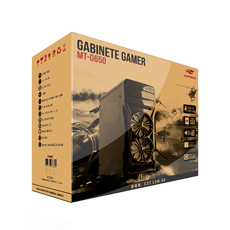 Gabinete Gamer S/ Fonte Mt-g650bk C3tech