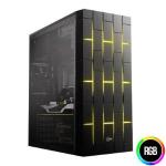 Gabinete Gamer Mid Tower 2 Fans Rgb Vela M3 Preto Kwg