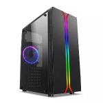 Gabinete Gamer Mid Tower Rainbow Rgb 1 Cooler S/ Fonte Liketec