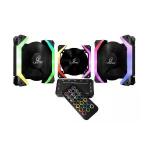 Cooler 120mm Conjunto C/3 Cooler C/contr. Fanton Rgb Hexagonal Liketec