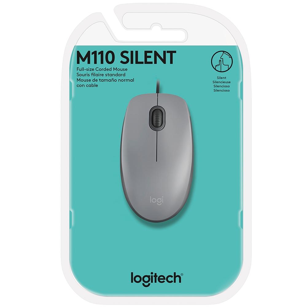 Mouse Usb M110 Silent Cinza Logitech