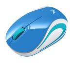 Mouse Usb Sem Fio Mini Nano M187 Azul Logitech