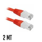 Cabo De Rede Patch Cord Cat6 De 2mt Vermelho Chip Sce