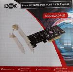 Placa Pci-e 3.0 X M 2 (ngff) Ssd P/interna C/pefil Baixo Dp-20 Dex